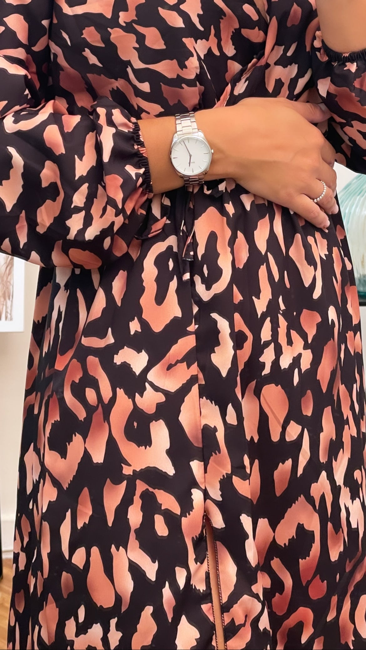 Robe longue léopard