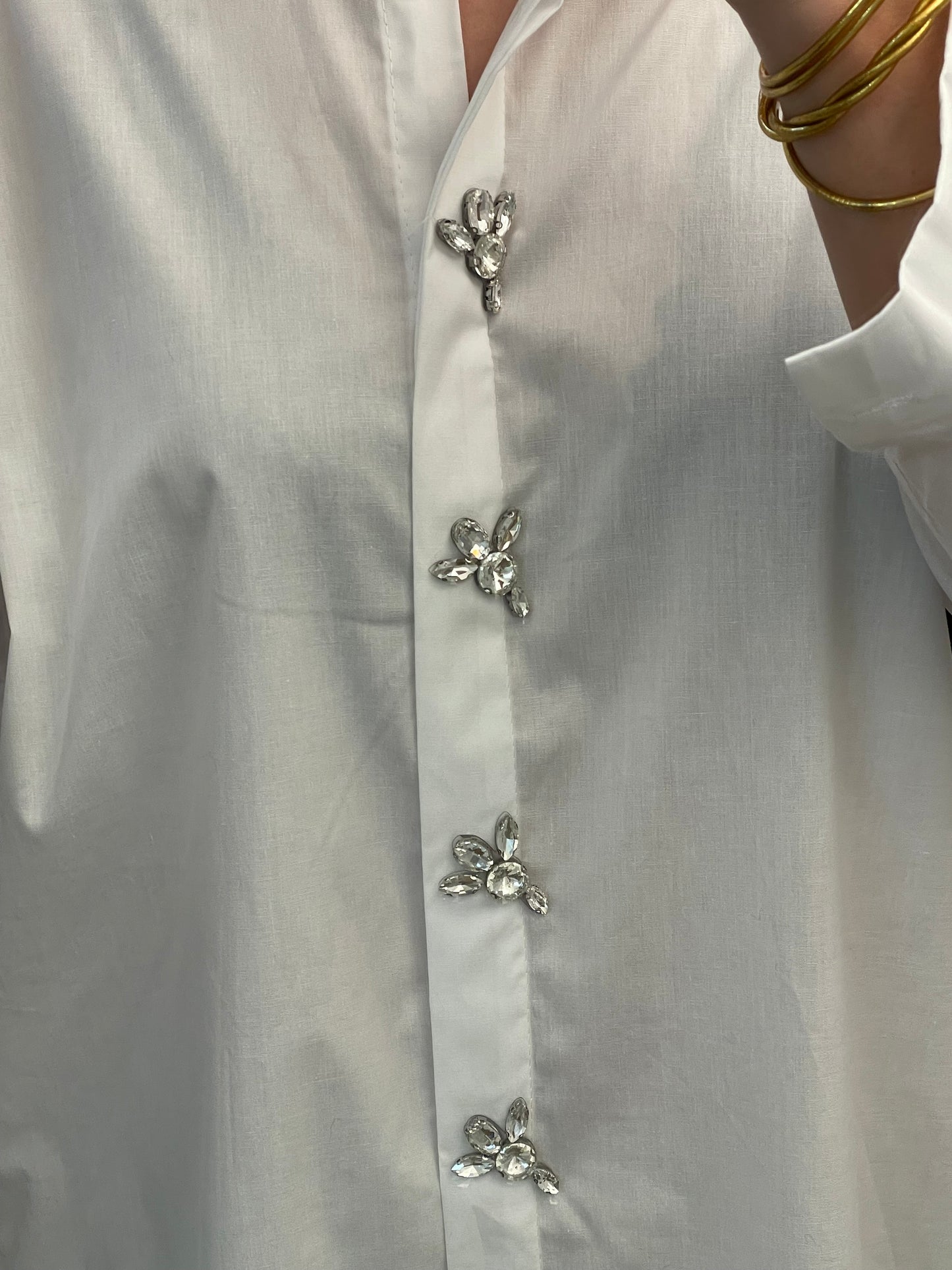 Chemisier blanc bijoux