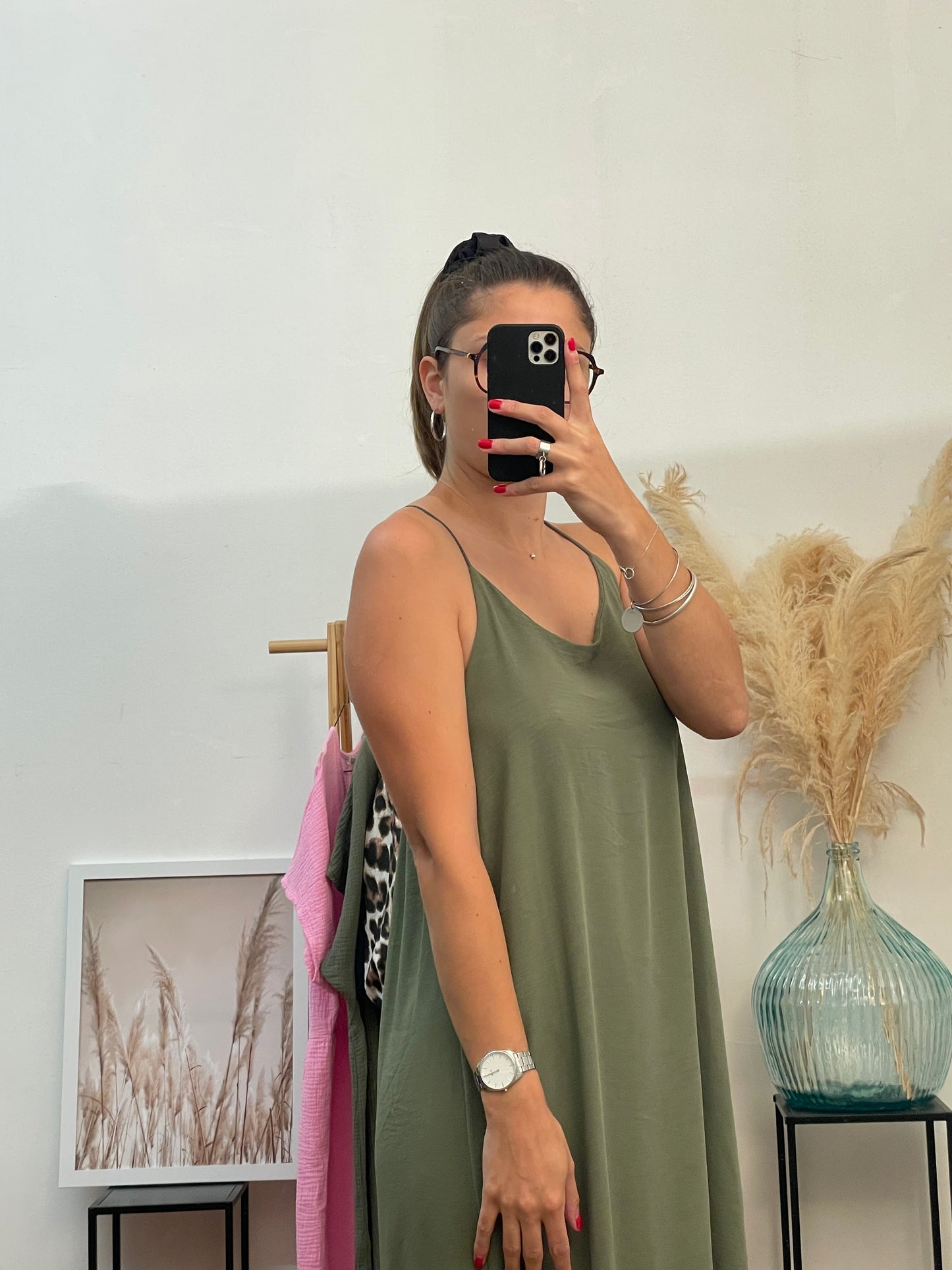 Robe fluide kaki
