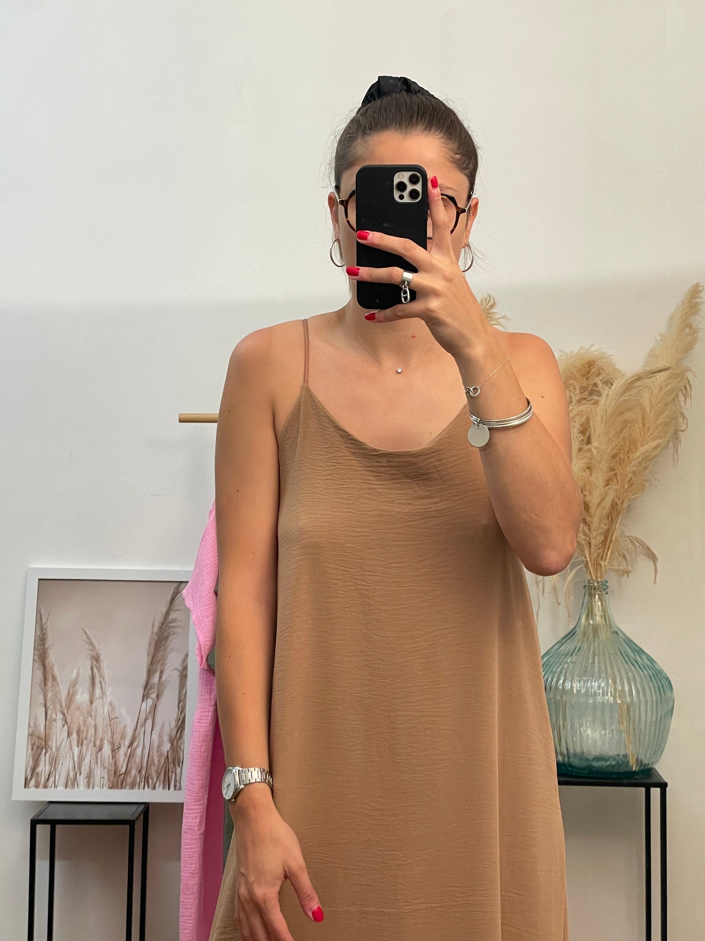 Robe fluide beige