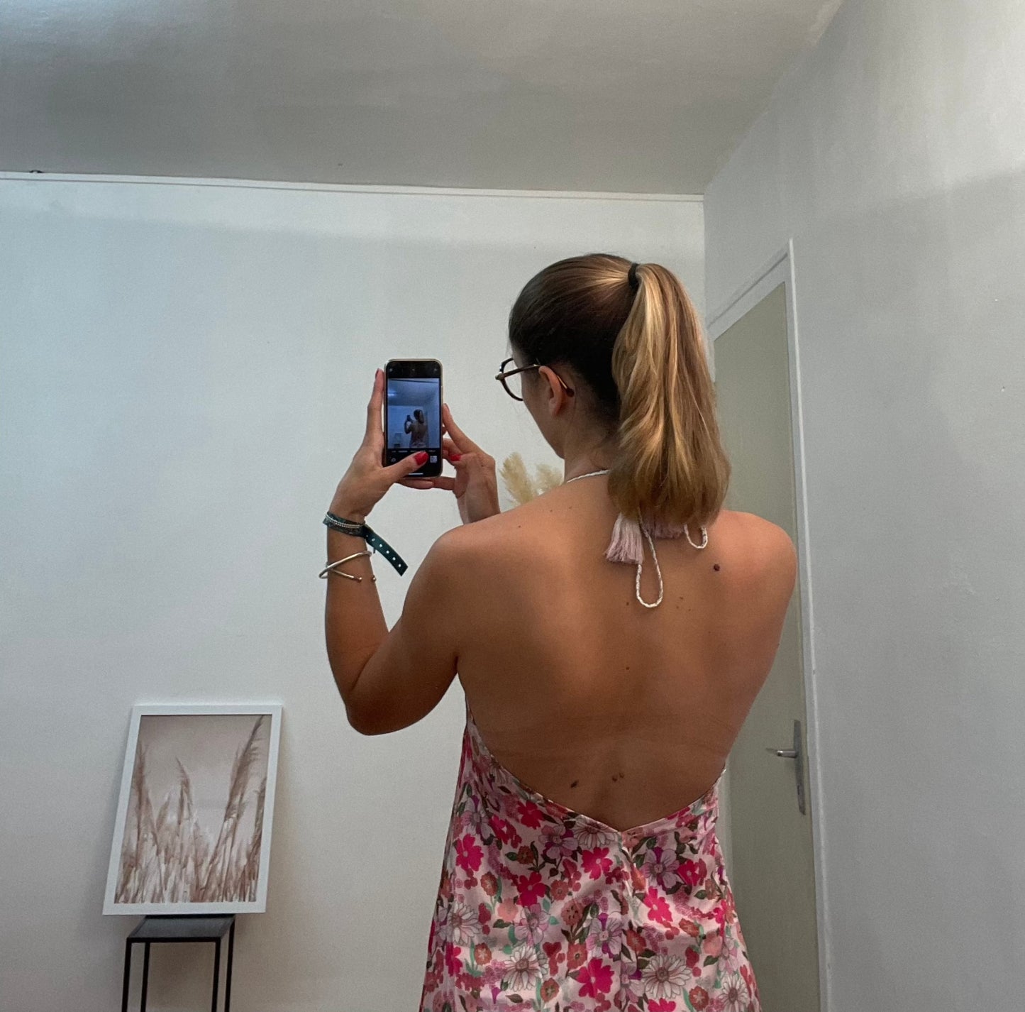 Robe longue à fleurs