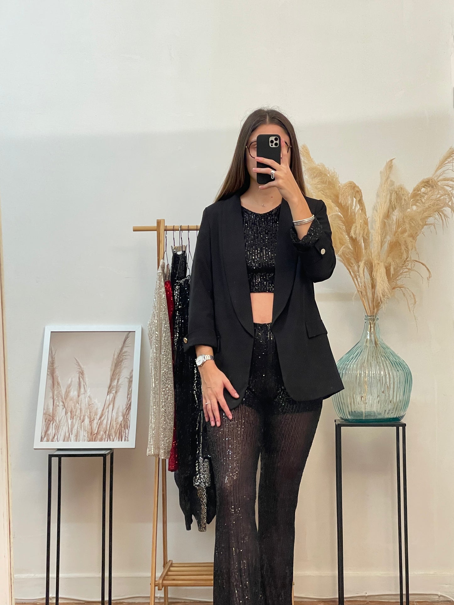 Ensemble à sequins noir