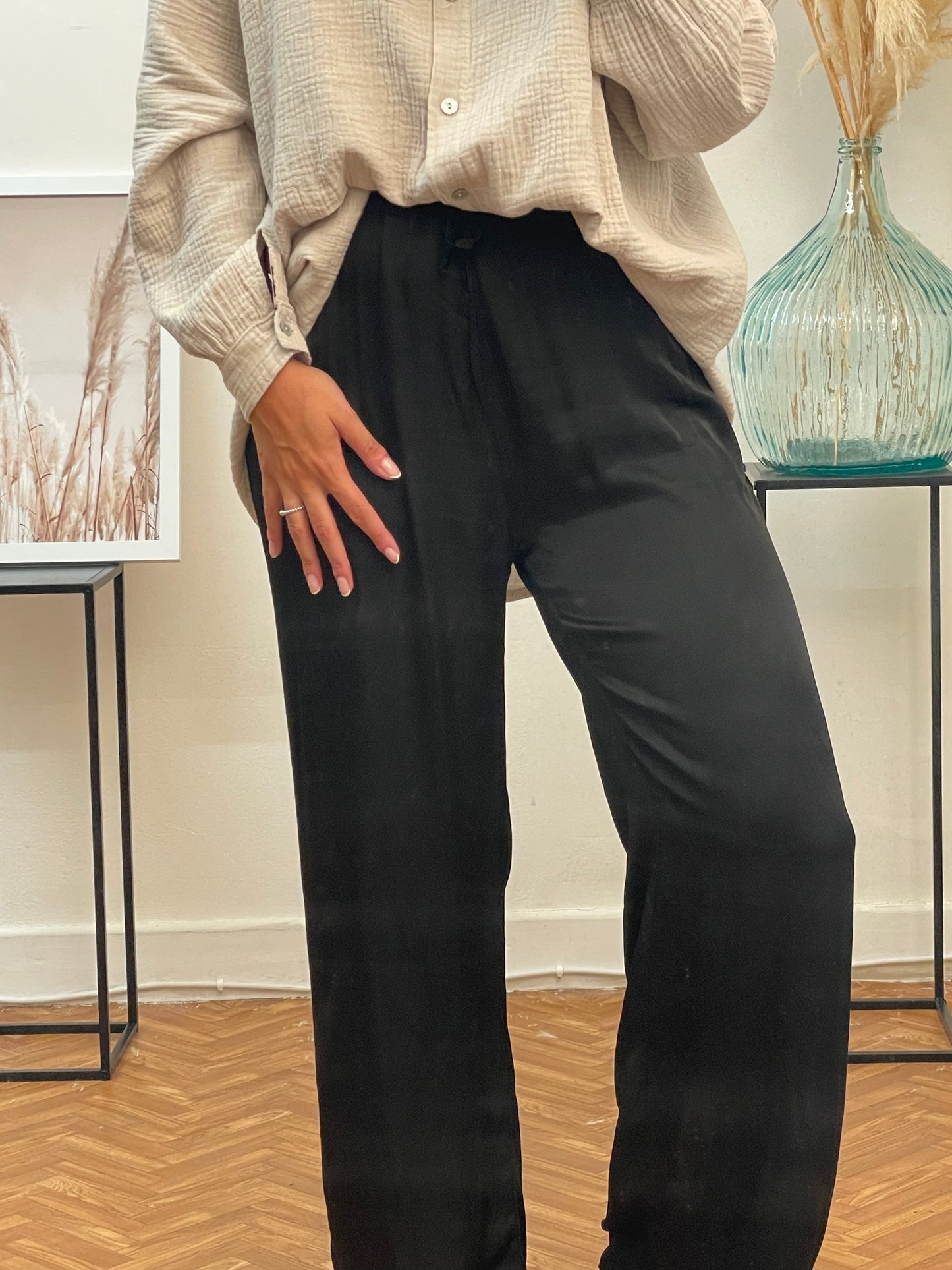Pantalon satiné