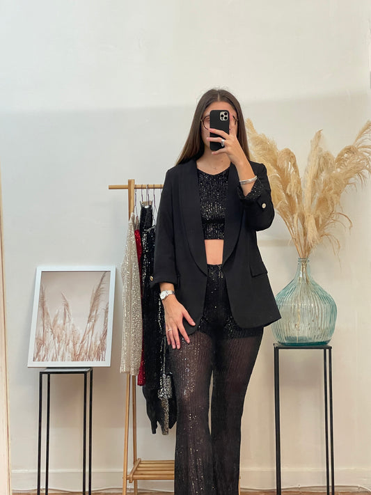 Ensemble à sequins noir